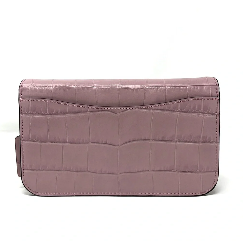 Coach Lilac Croc-Embossed Leather Crossbody Bag